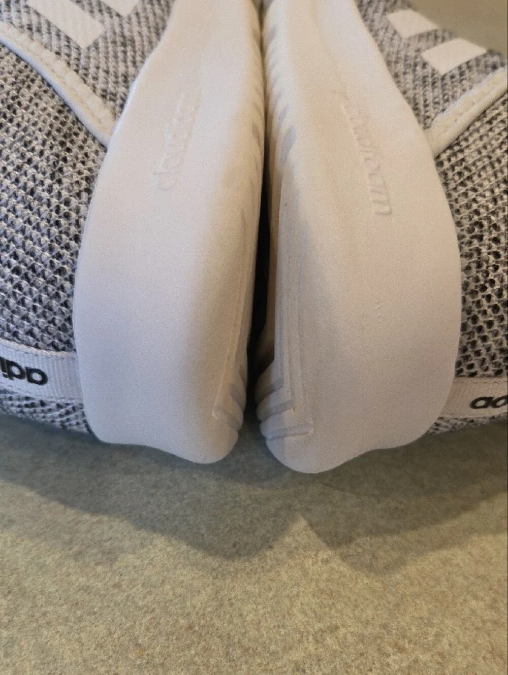 adidas Cloudfoam Pure Running Shoes White Black Oreo Knit Women’s Size 8